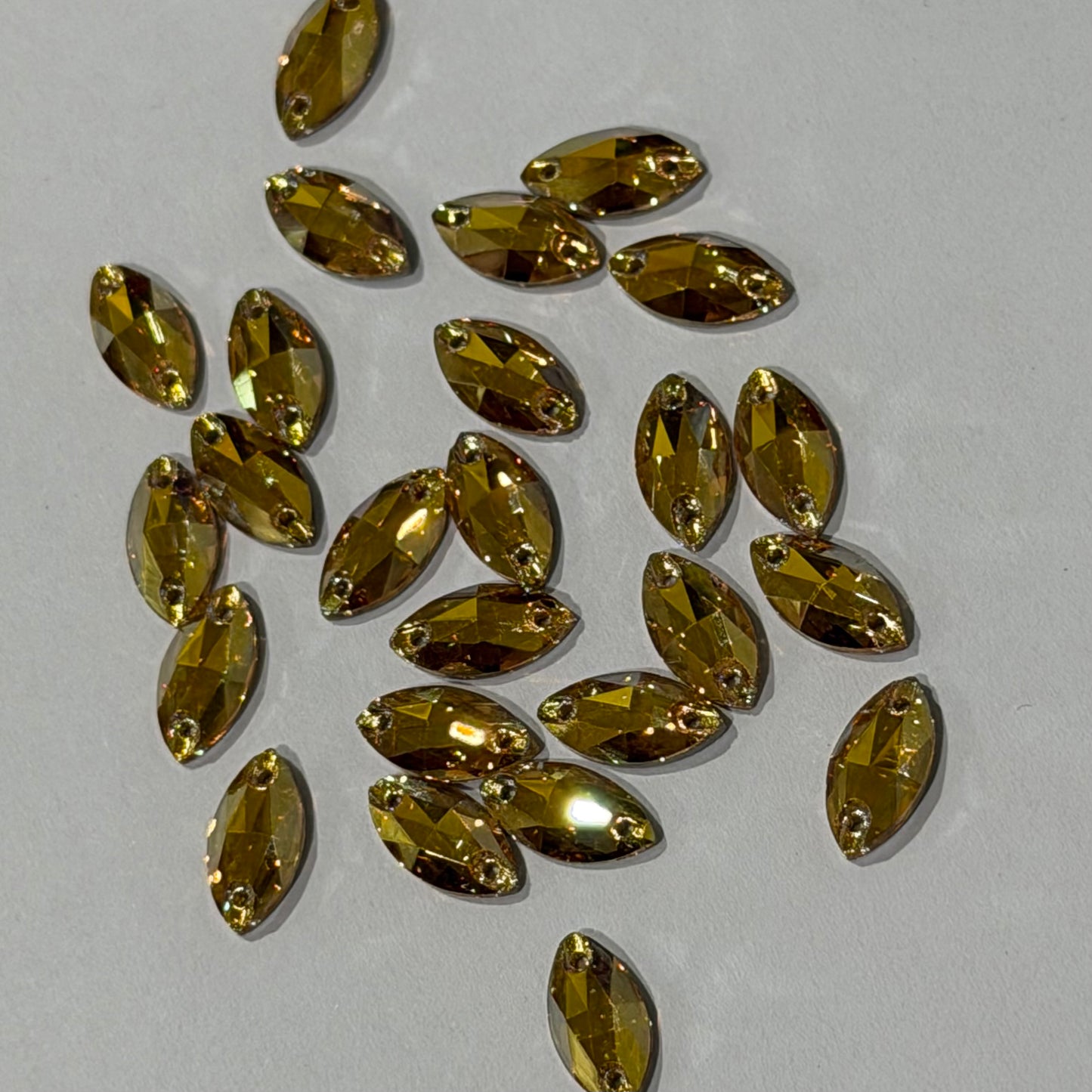 12mm Navette - Sunshine - Sew On