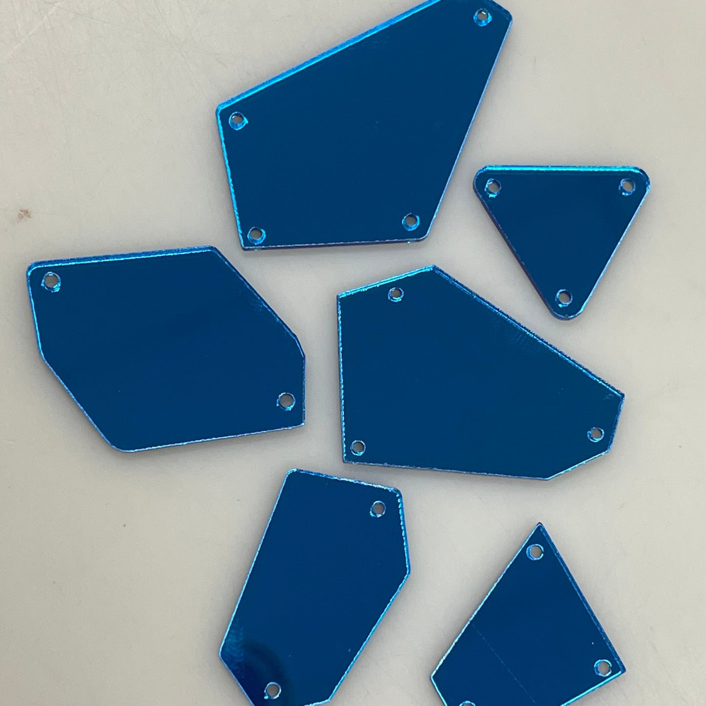 Acrylic Mirror Pieces - Capri Blue