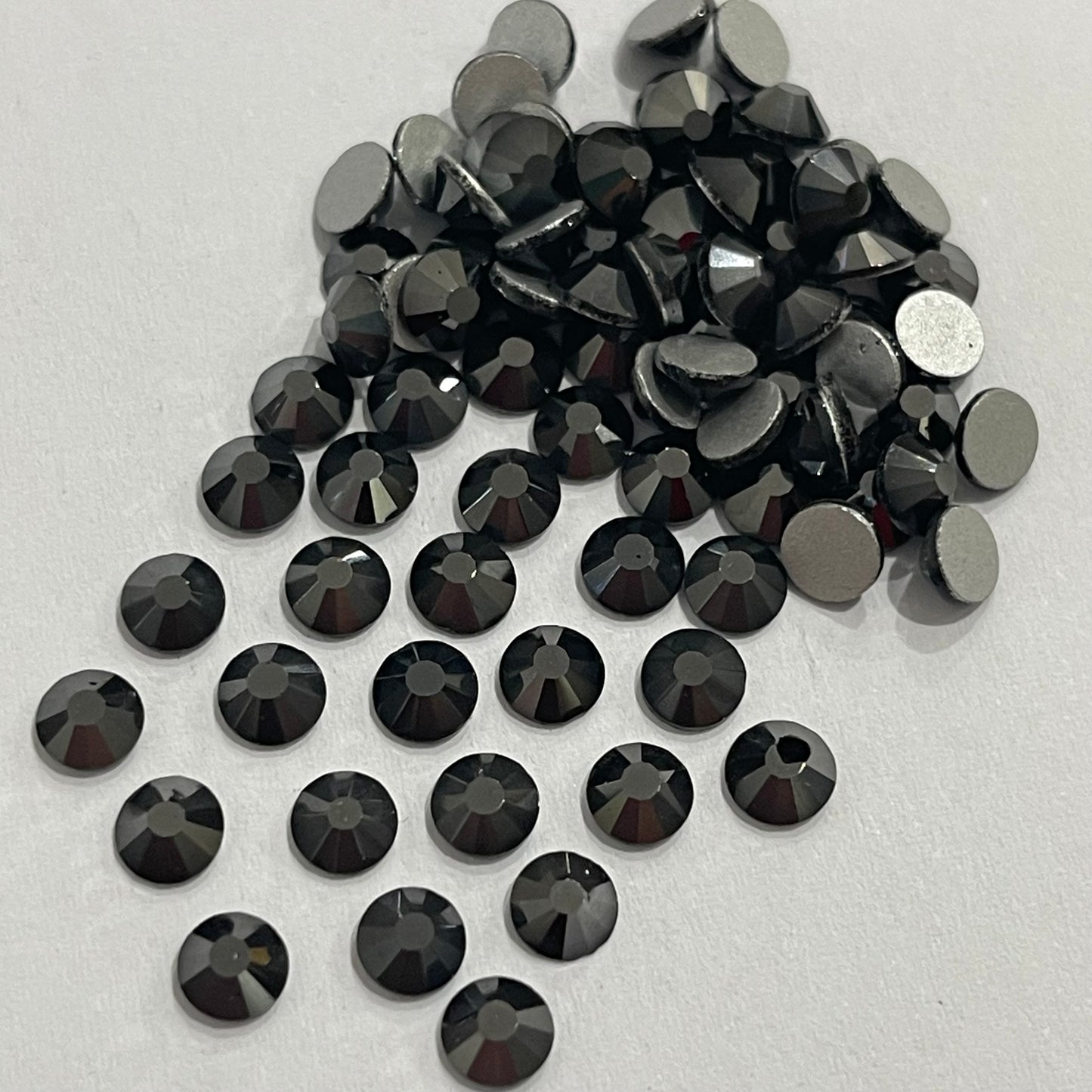 Jet Hematite - AAA Non Hotfix Diamante Crystals