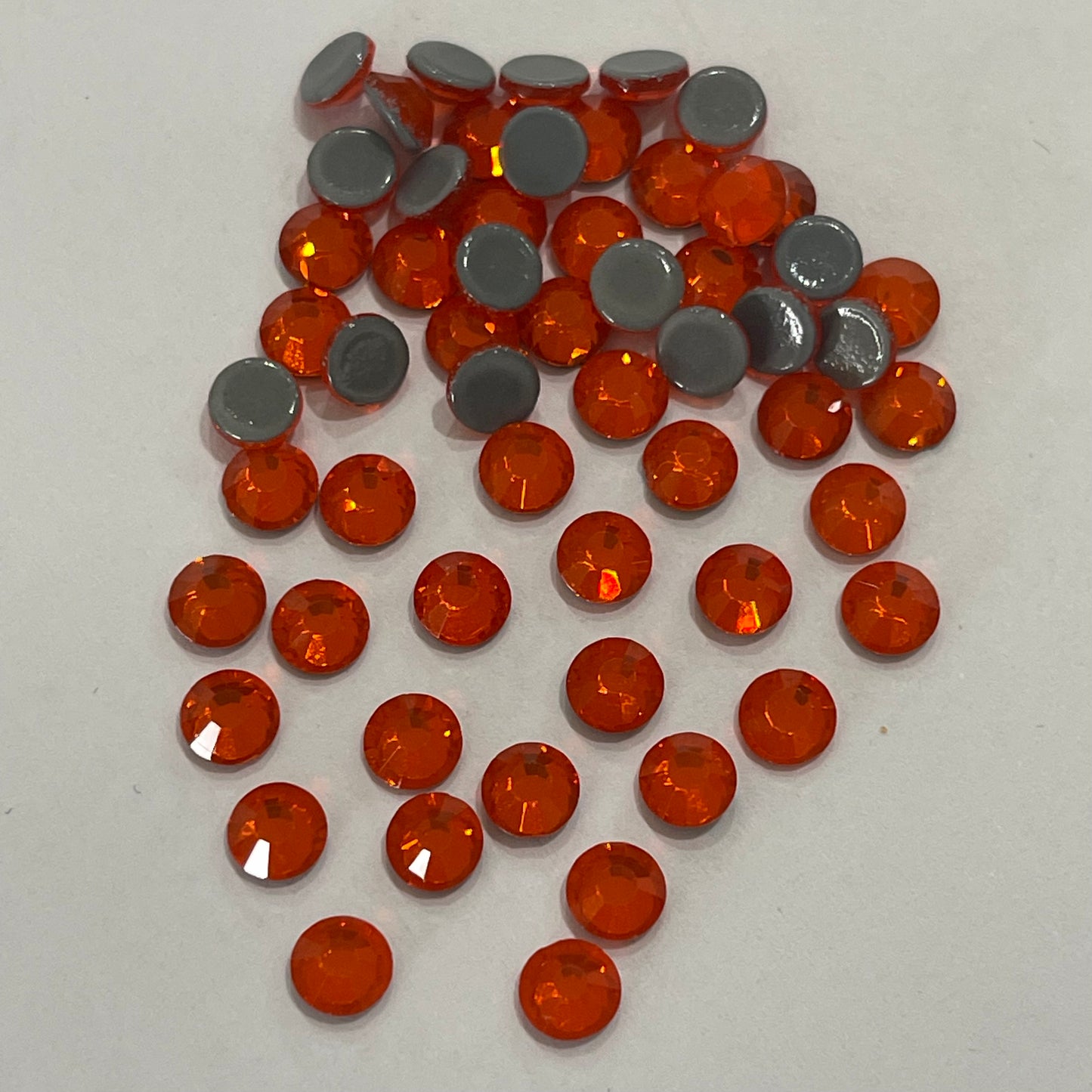 Orange Hyacinth - Hotfix Diamante AAA Crystals