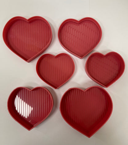 Limited Edition Heart Crystal Trays - Pink