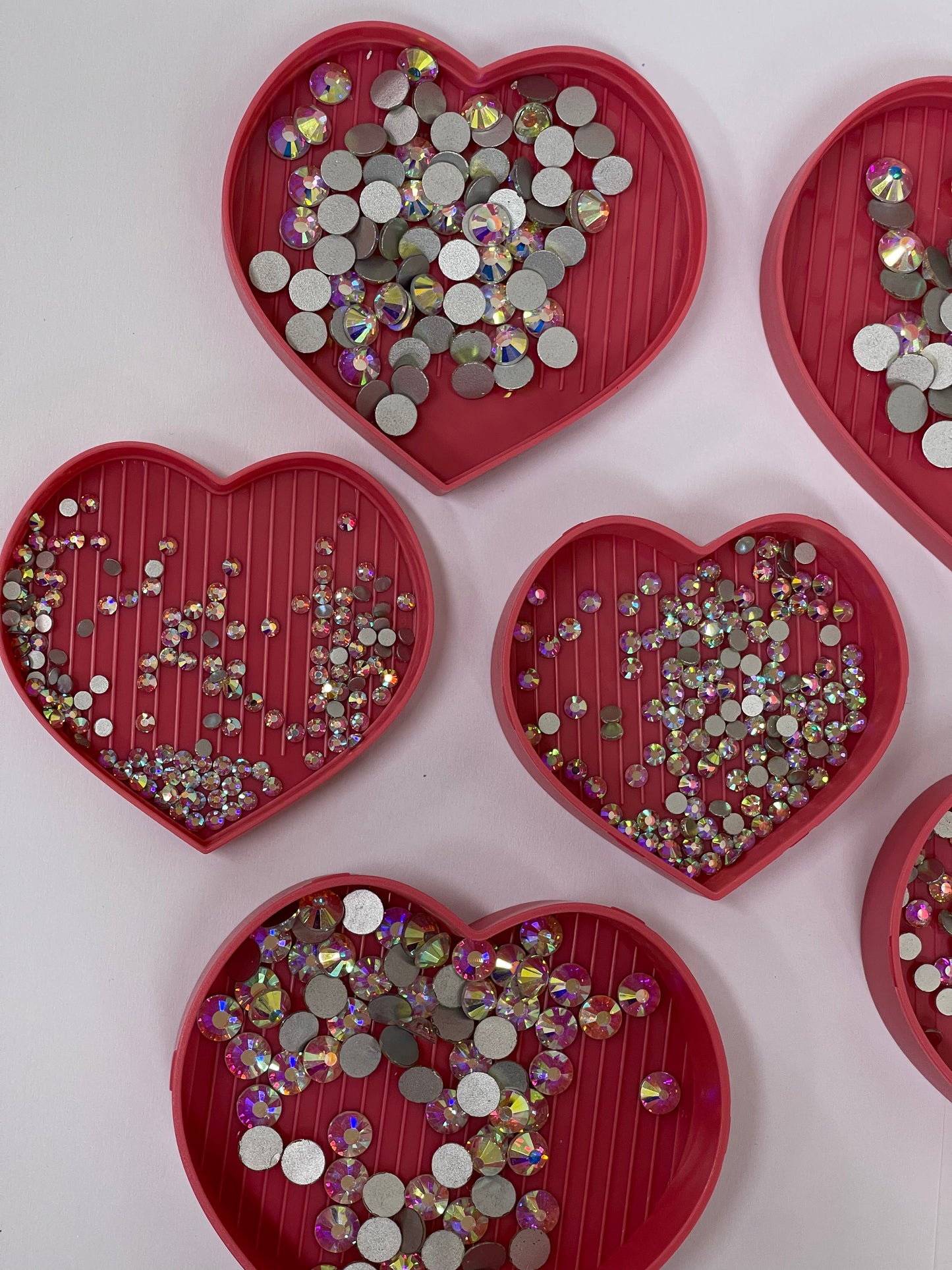 Limited Edition Heart Crystal Trays - Pink