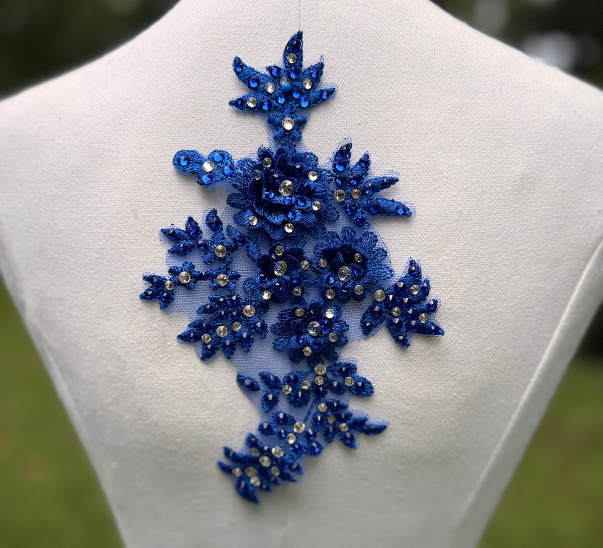 Royal Blue Applique Hair Piece