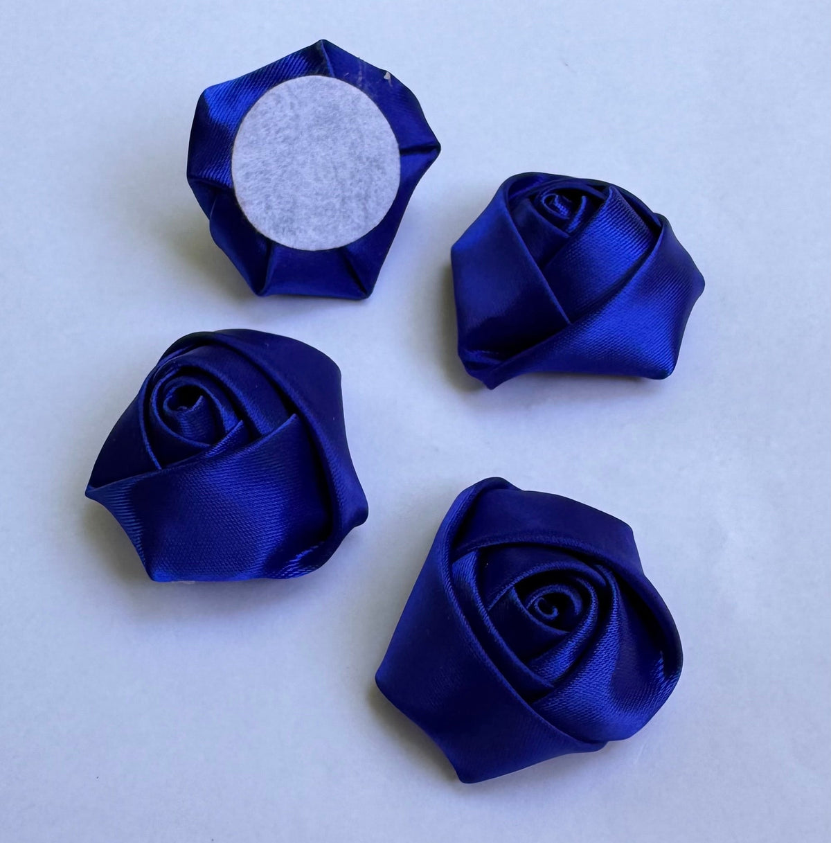3D Satin Flowers - Royal Blue