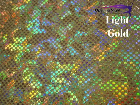 Light Gold Shattered Glass Spandex - 50cm Remnant