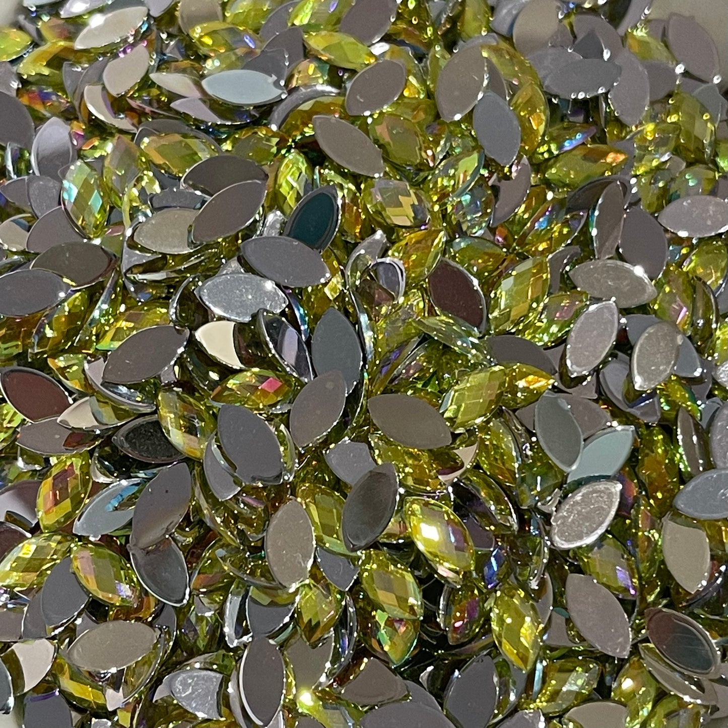 8mm Horseeye - Citrine AB (Glue on)