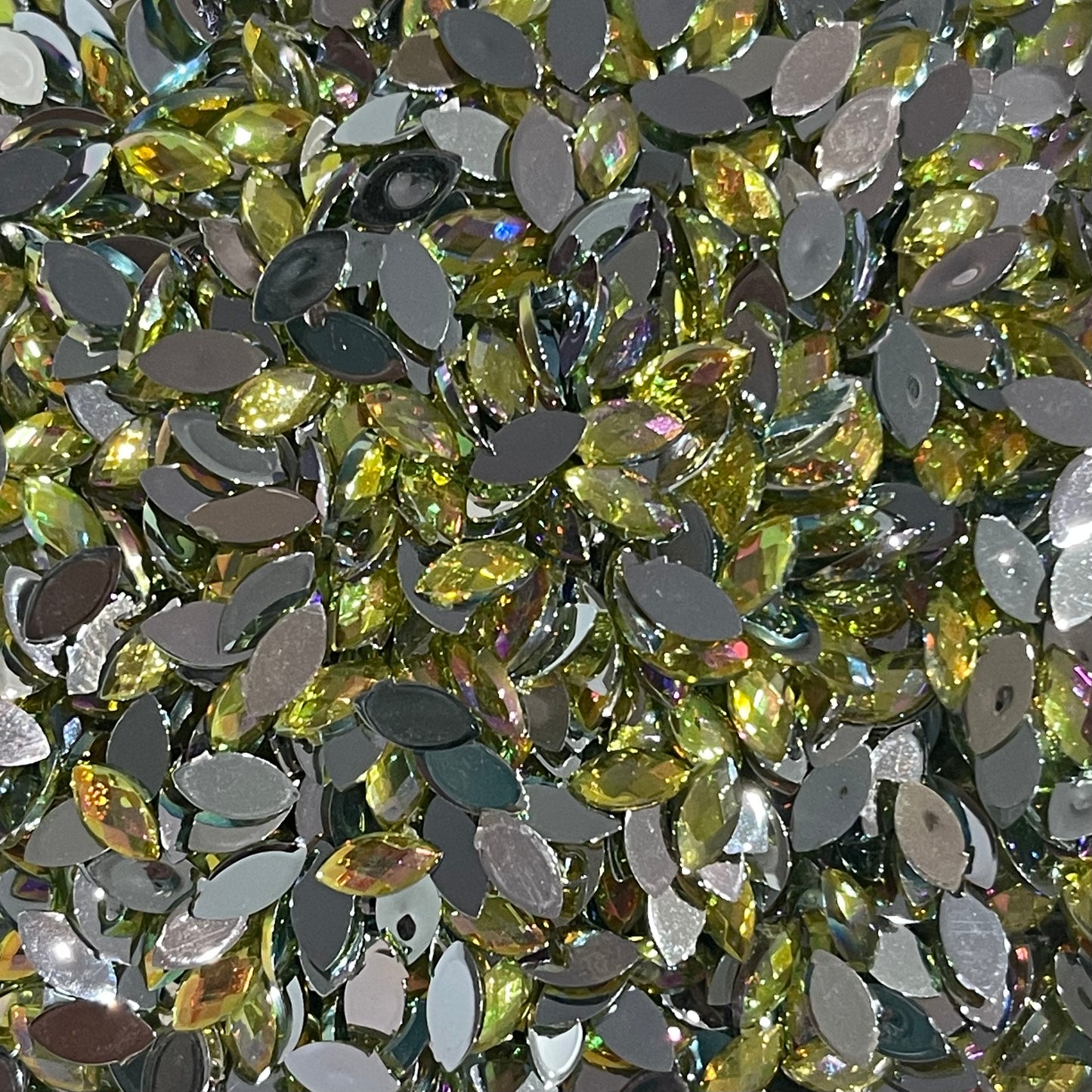 6mm Horseeye - Citrine AB (Glue on)