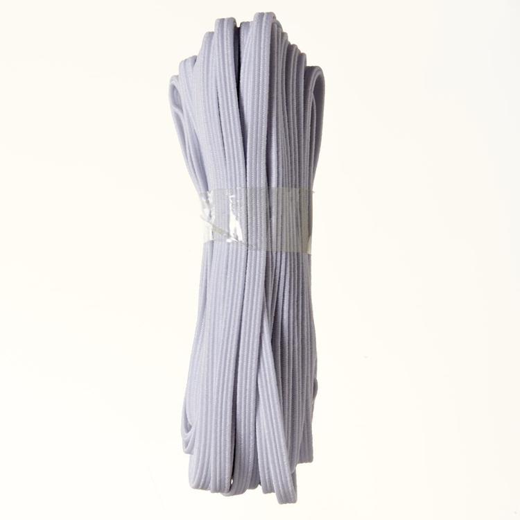 6mm Flat Braided - White