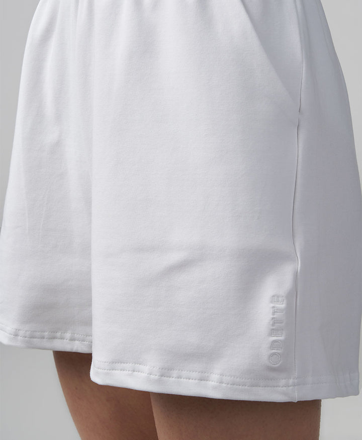 White Relaxed Shorts - Odette