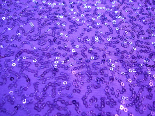Purple - Bedazzled Sequin Spandex
