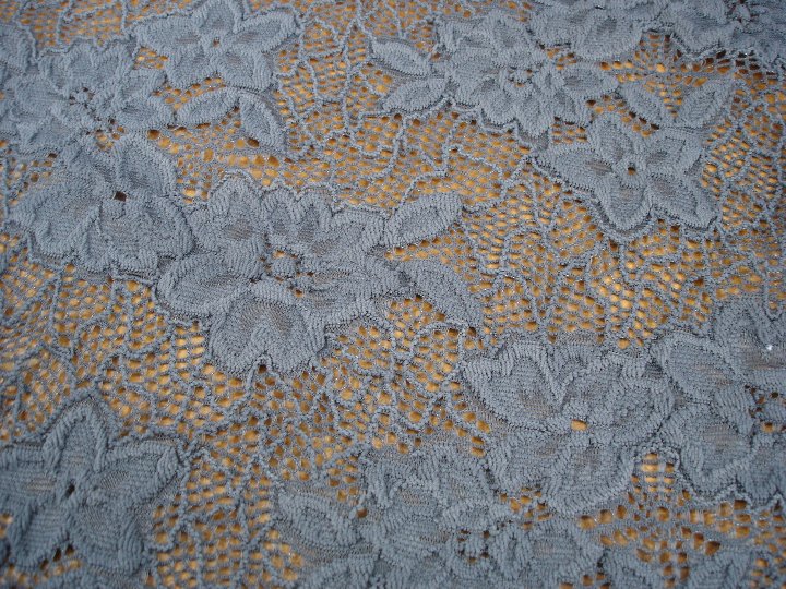 Slate Grey - Heavy Weight Stretch Lace