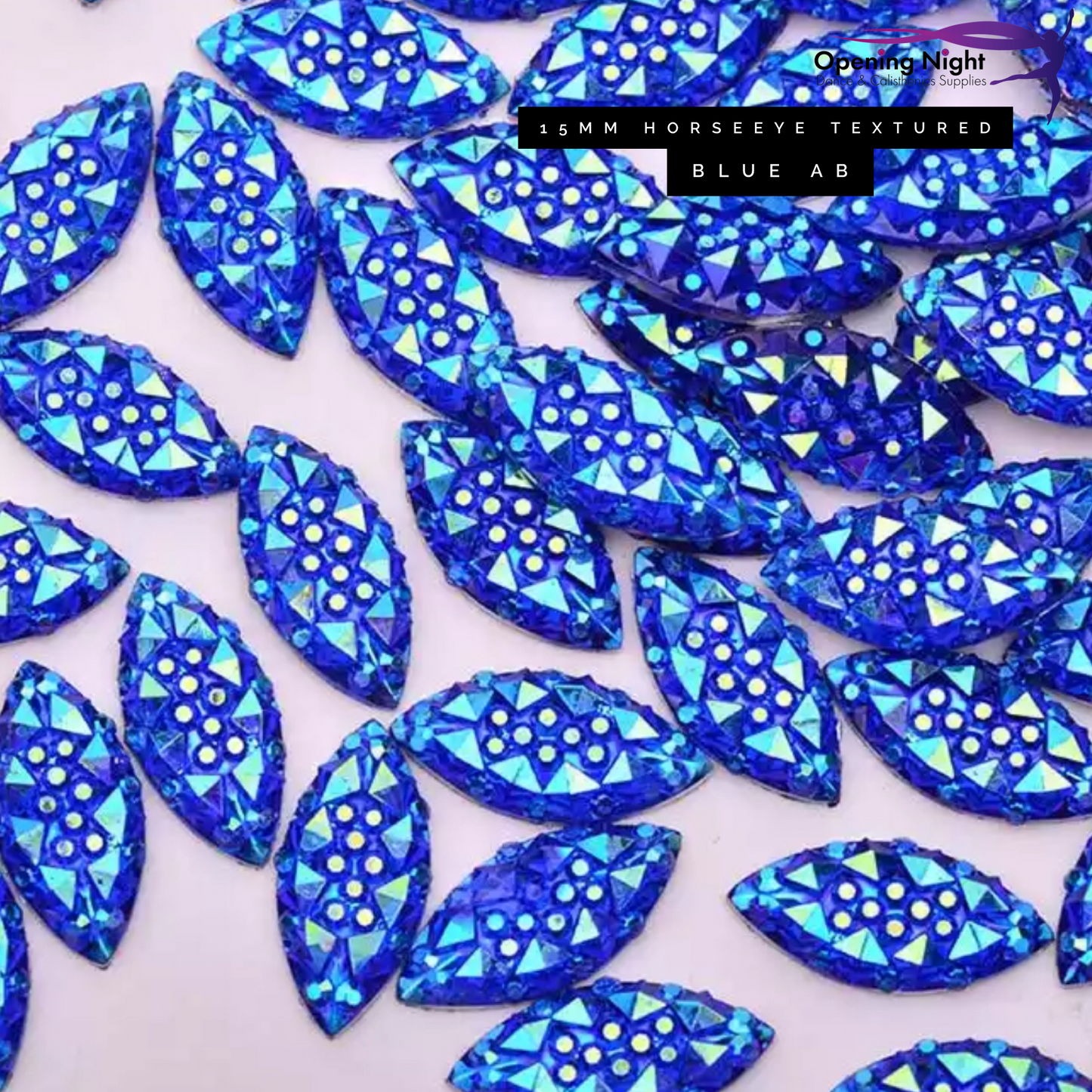 15mm, Horseeye Textured - Sapphire