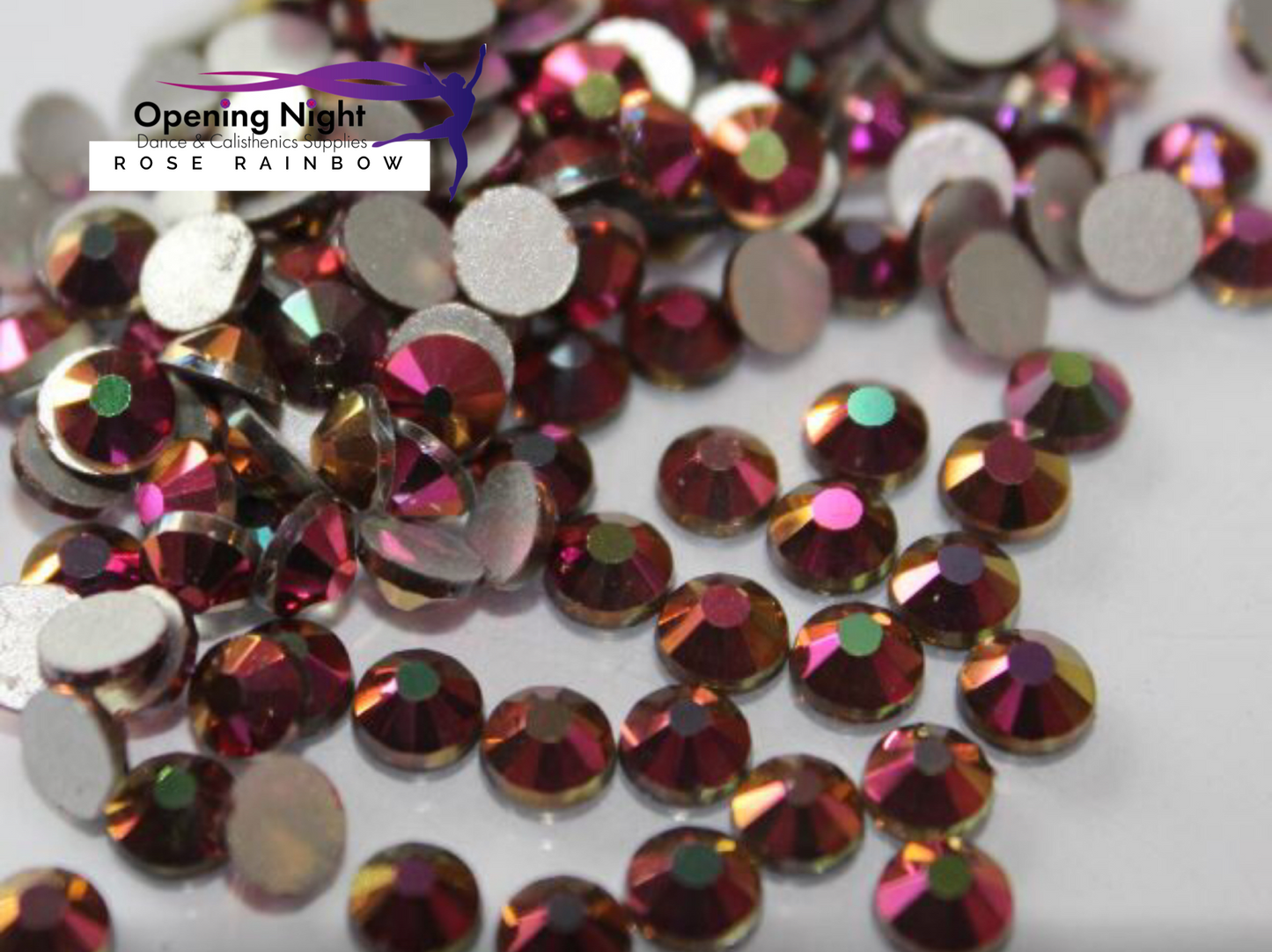 Rose Rainbow - Non Hotfix Diamante AAA Crystals