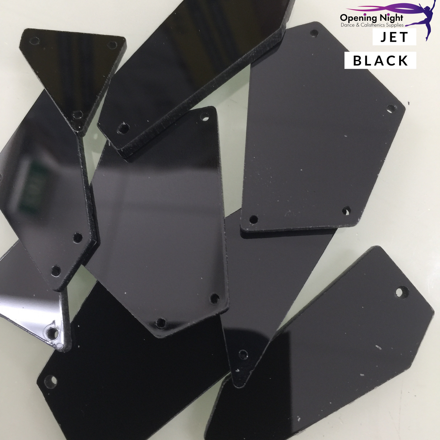 Acrylic Mirror Pieces - Jet Black