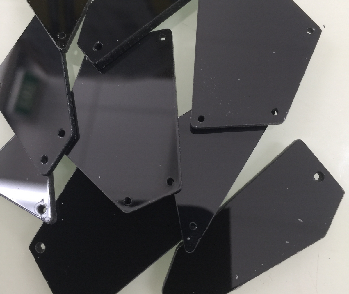 Jet Black - Acrylic Mirror Pieces