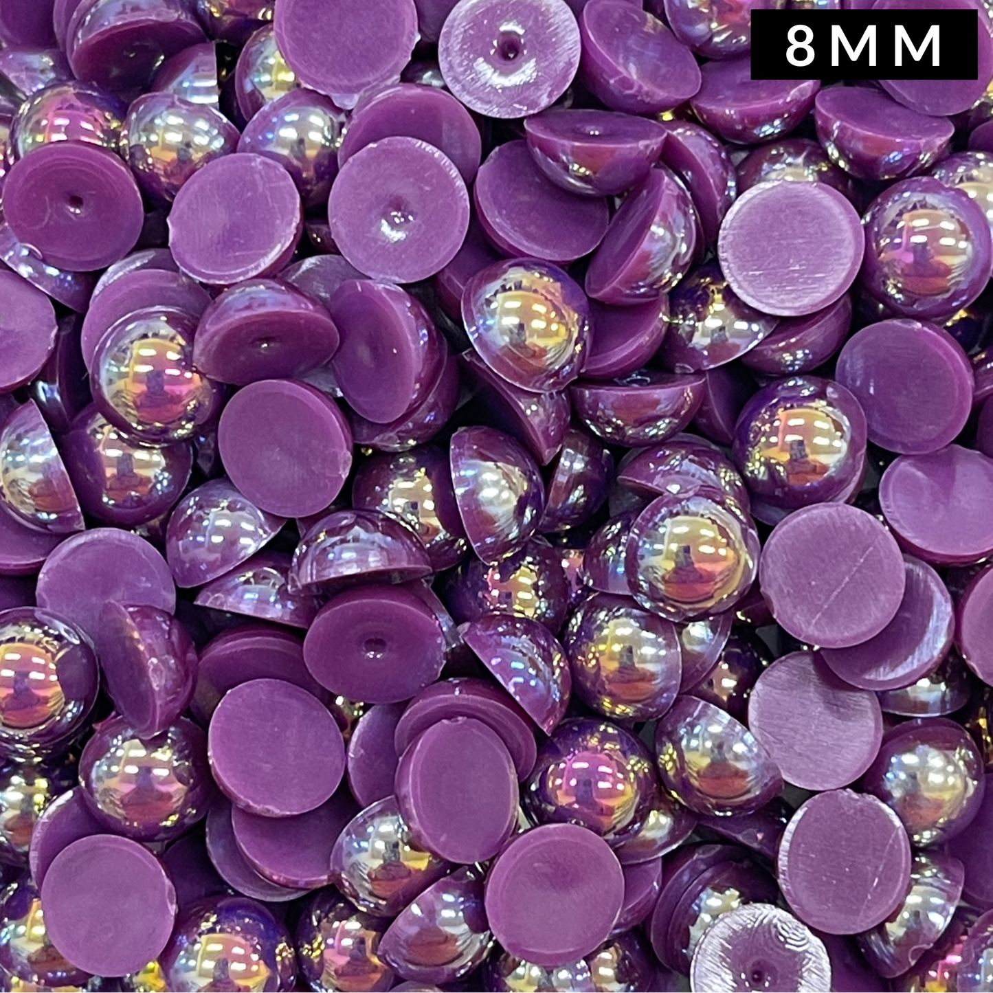 Purple AB Pearl Flatback
