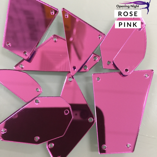 Acrylic Mirror Pieces - Rose Pink