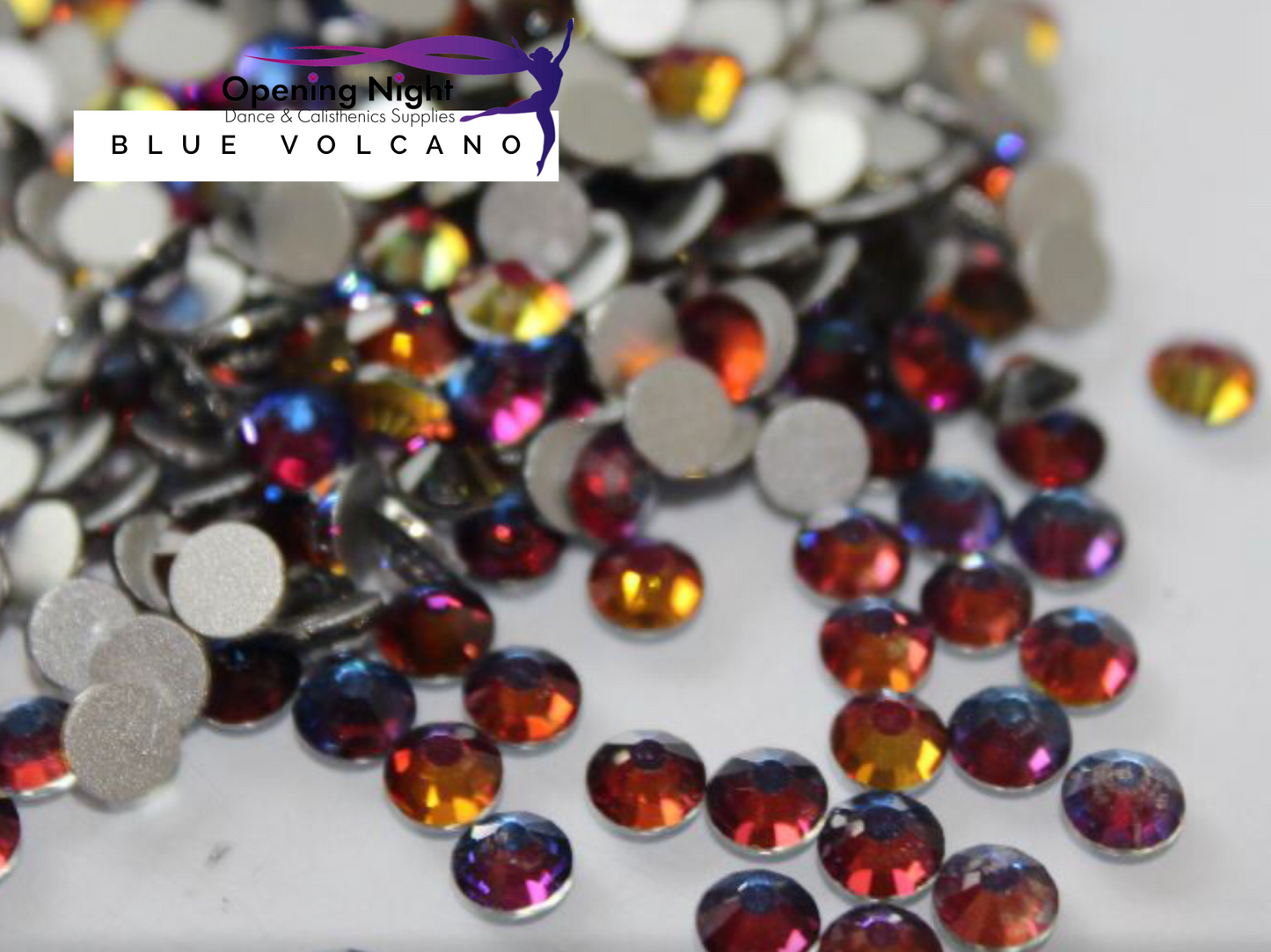 Blue Volcano - Non Hotfix Diamante AAA Crystals
