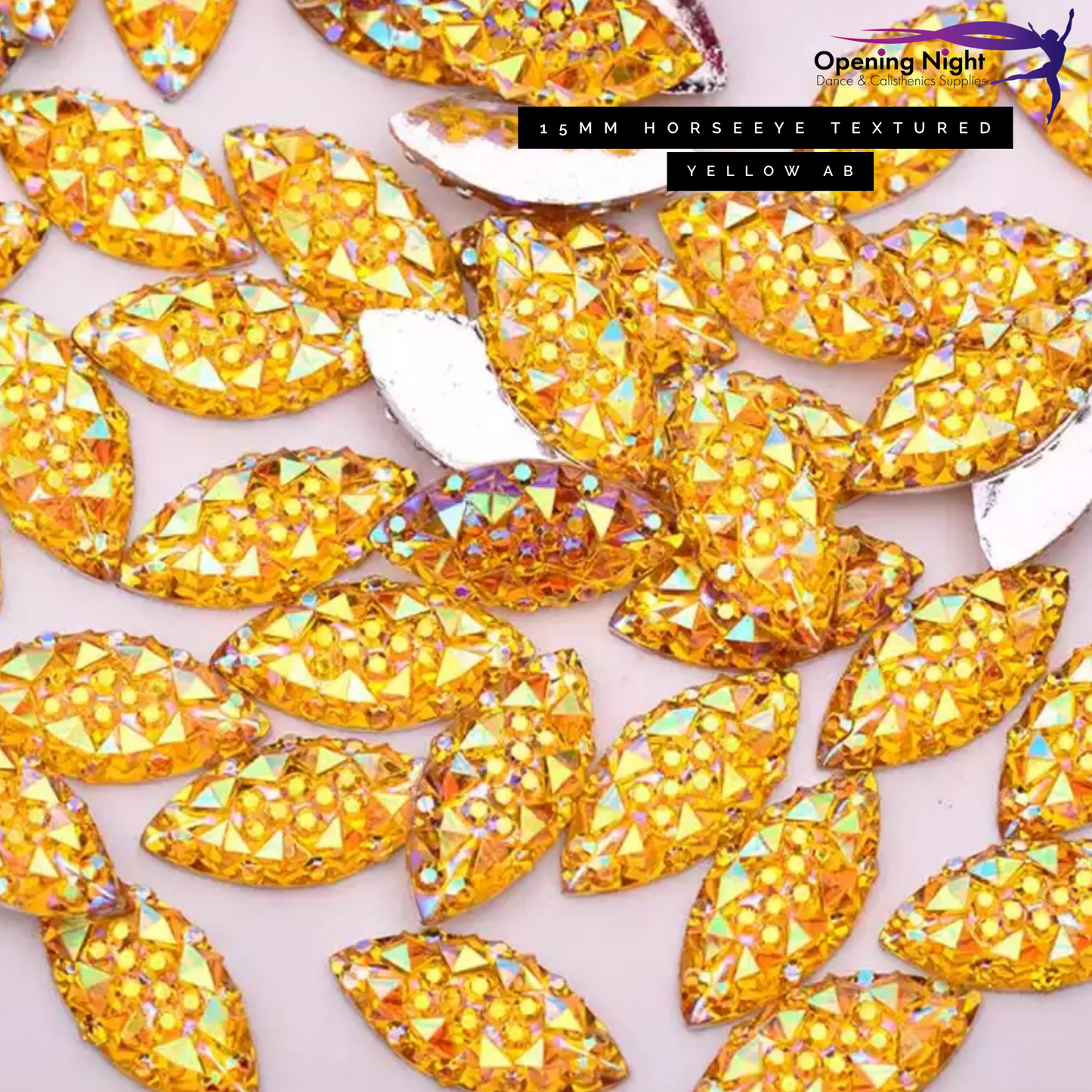 15mm, Horseeye Textured - Yellow