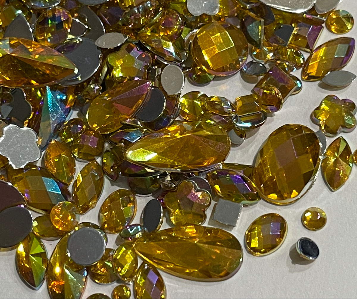 Assorted Mix Pack - Topaz AB - Acrylic - Glue On