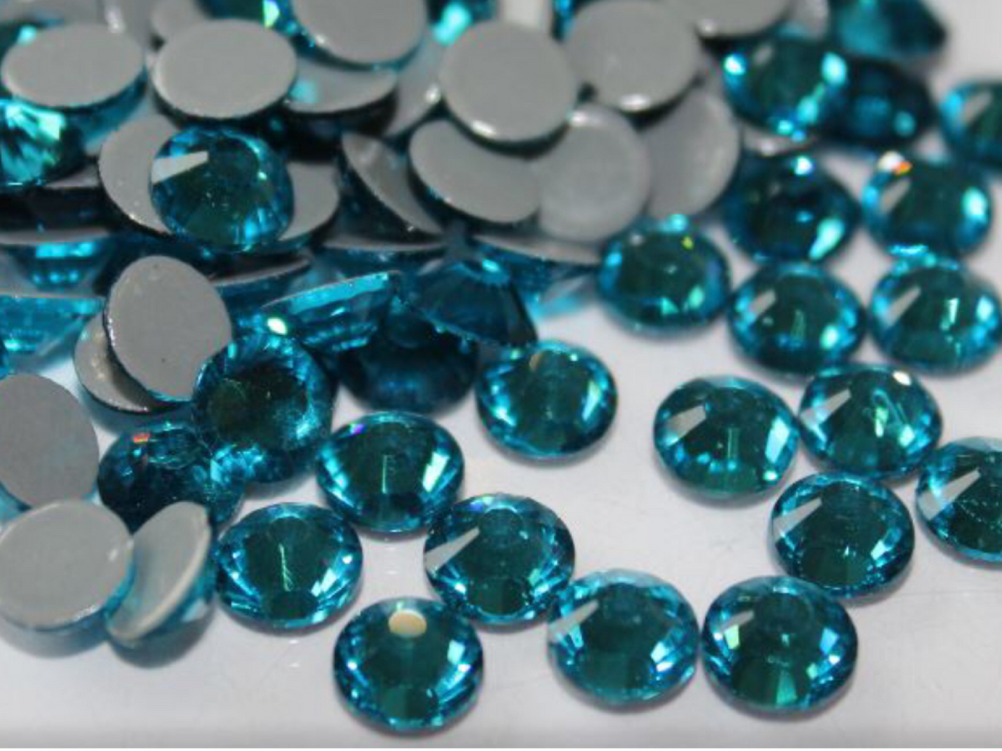 Blue Zircon - AAA Hotfix Diamante Crystals