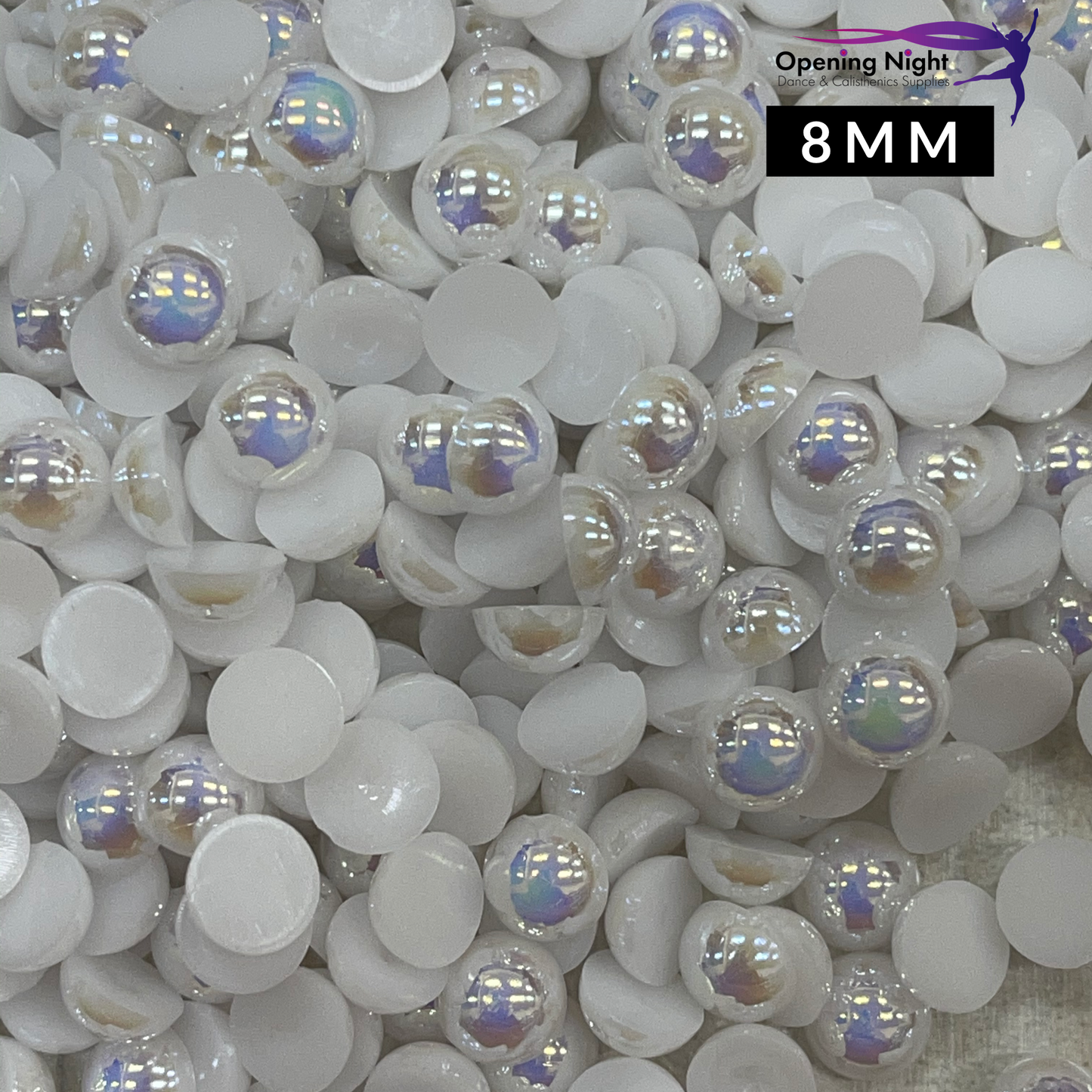 Pearl Flatback - White AB