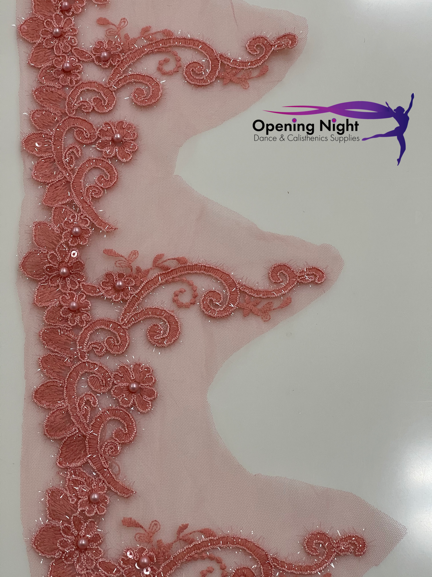 Glisten Lace Border - Coral