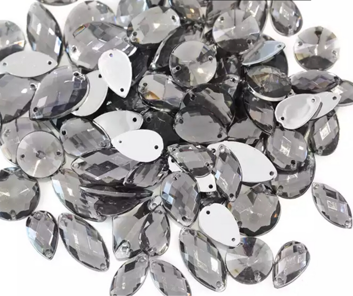 Assorted Mix Pack - Black Diamond - Acrylic - Sew On
