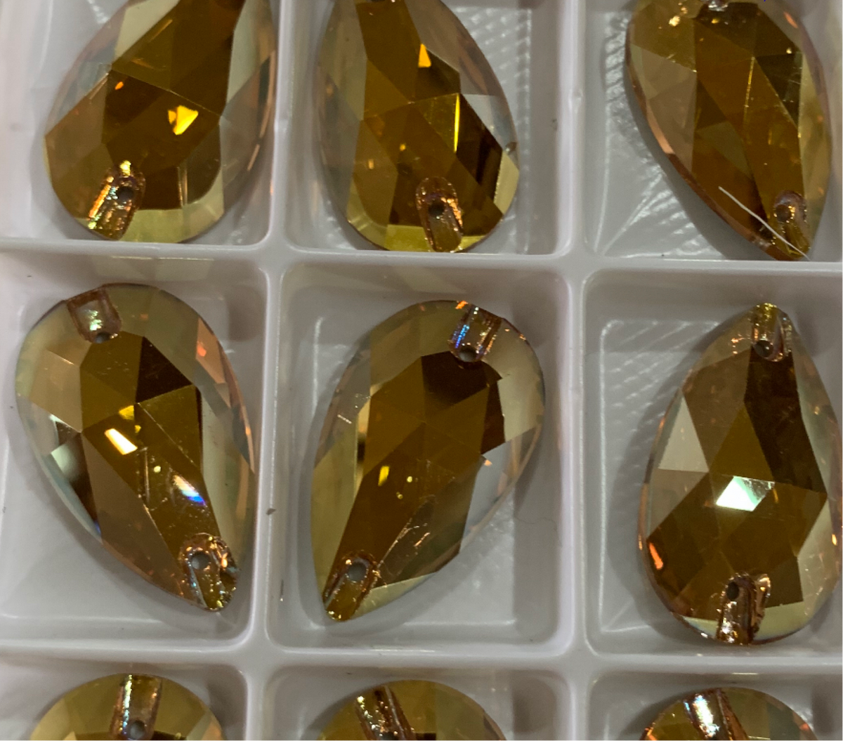 28mm Tear Drop - Sunshine - Glass