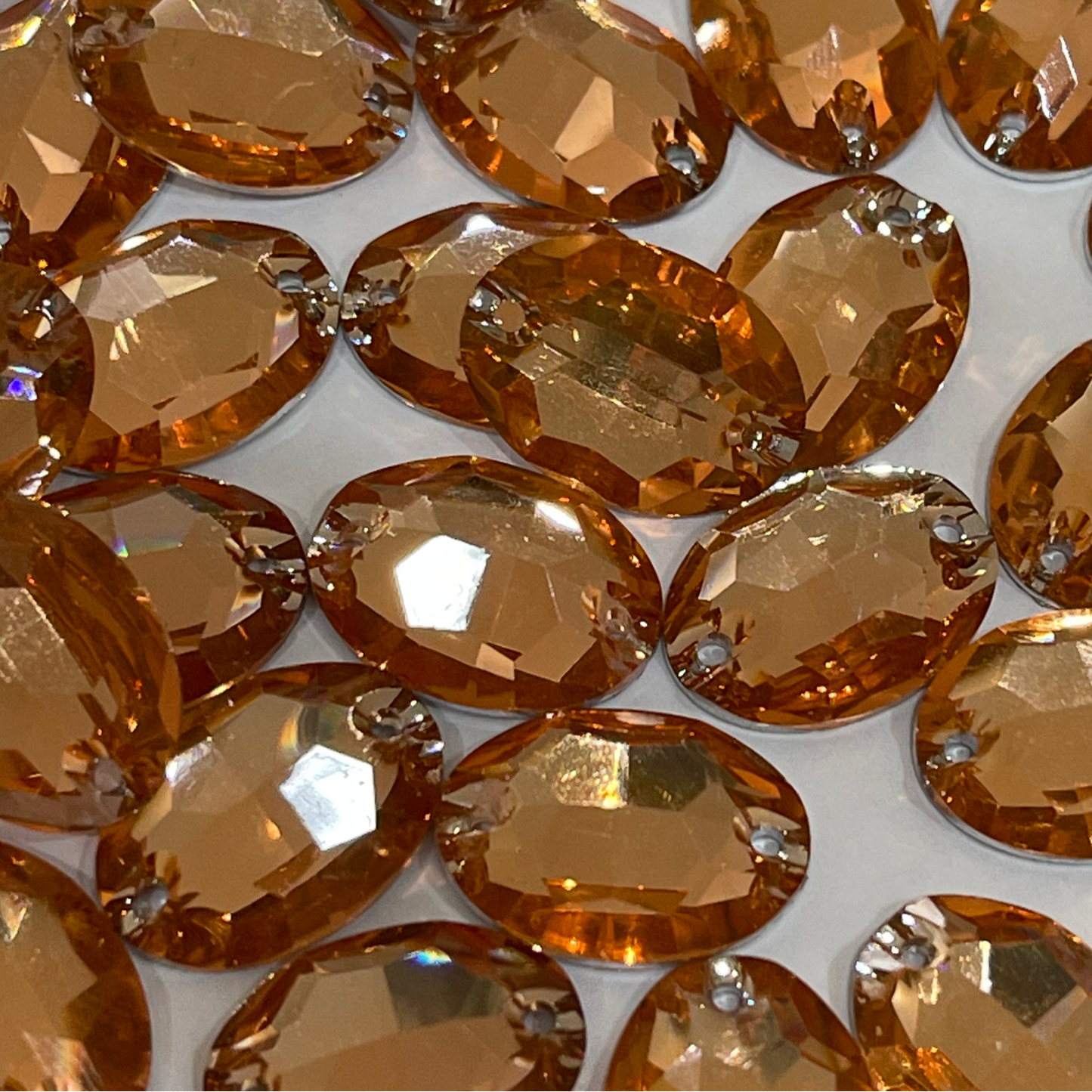 16mm Oval - Peach - Sew On