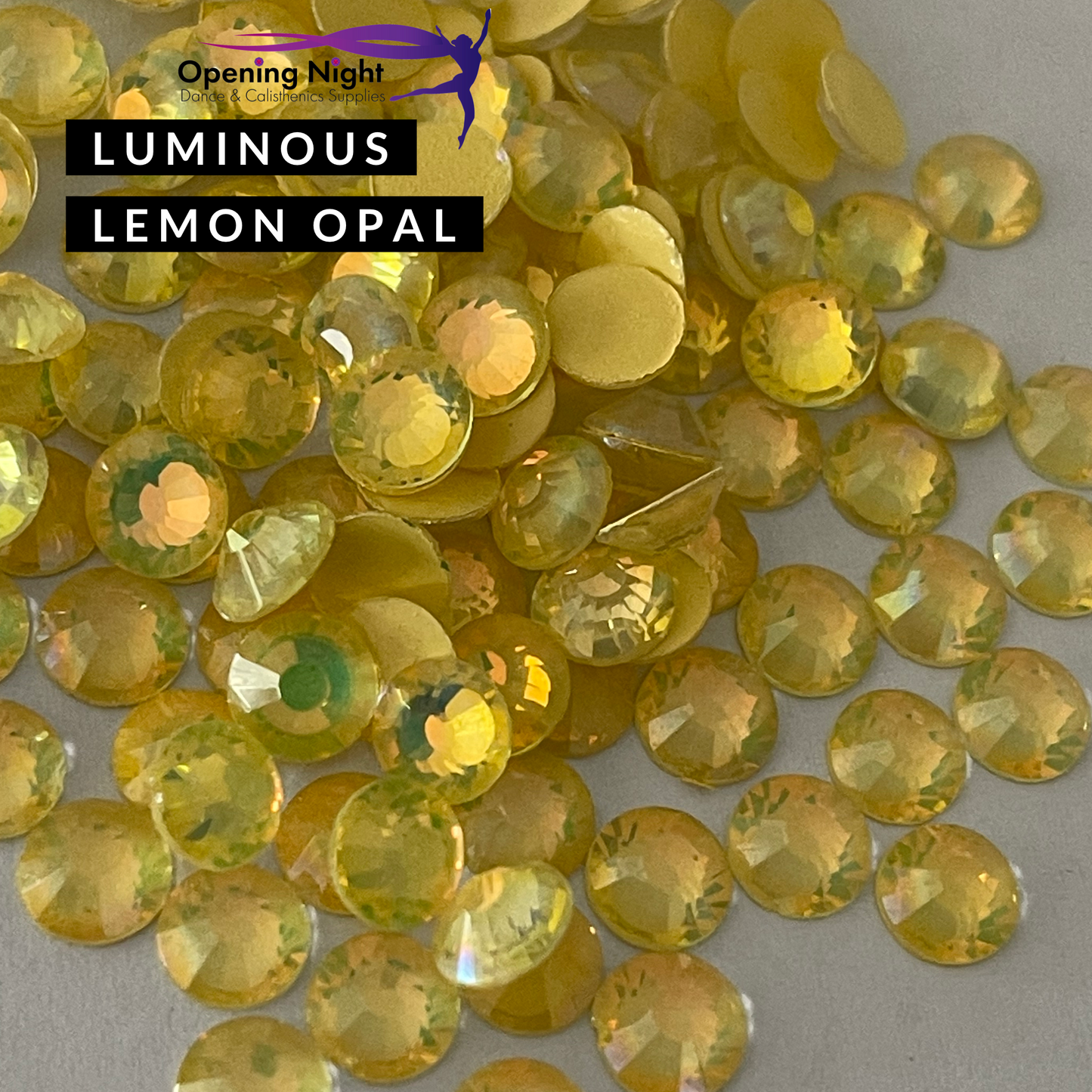 Luminous Lemon Opal - AAA Non Hotfix Diamante Crystals