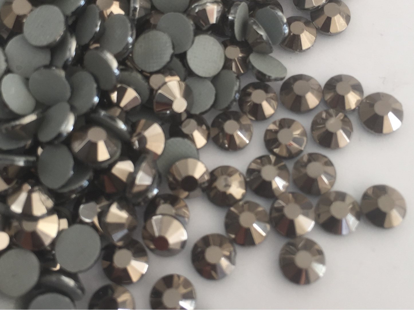 Jet Hematite - AAA Hotfix Diamante Crystals