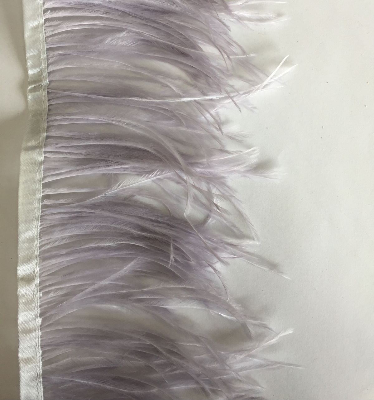 Silver Grey - Ostrich Feather Trim