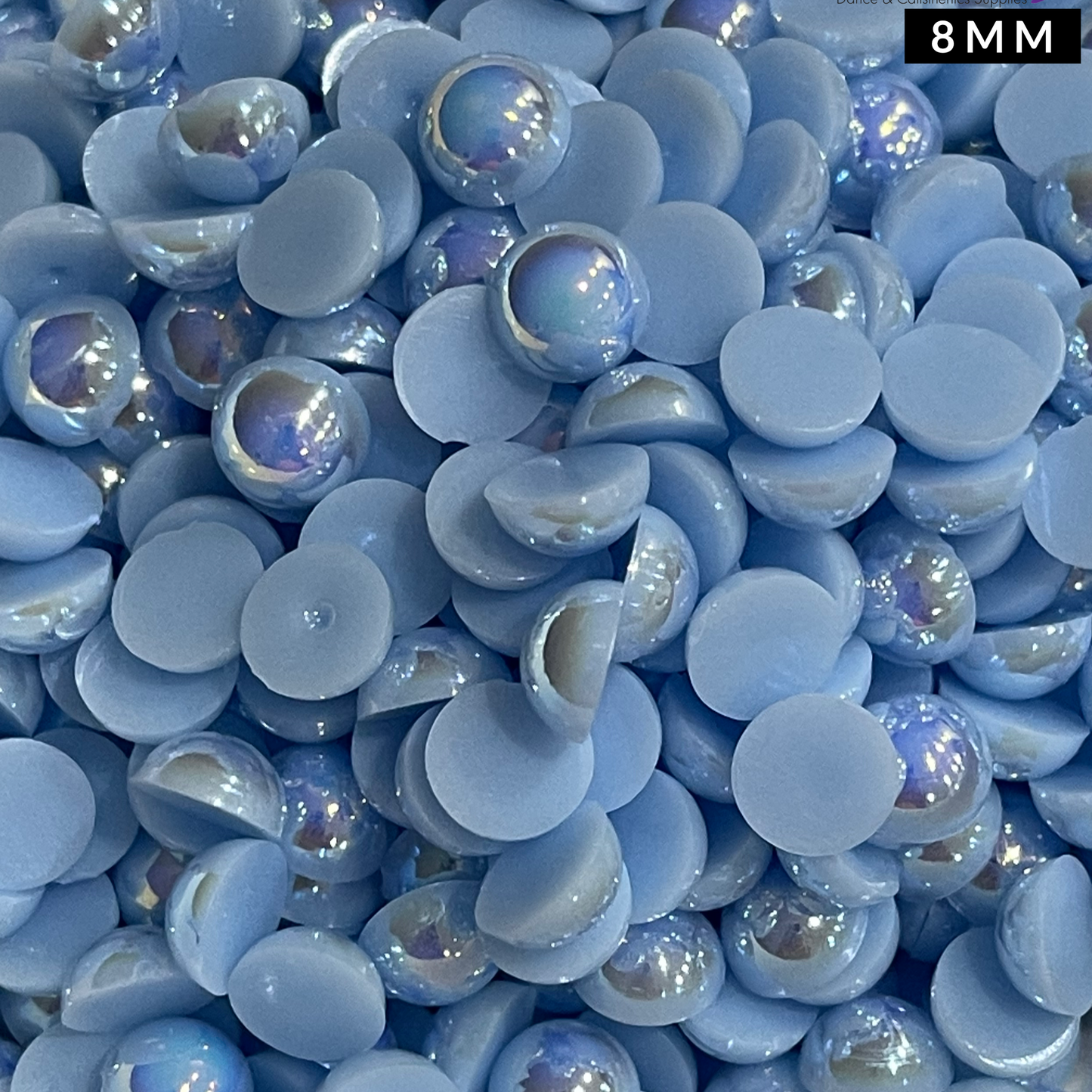 Soft Blue AB Pearl Flatback
