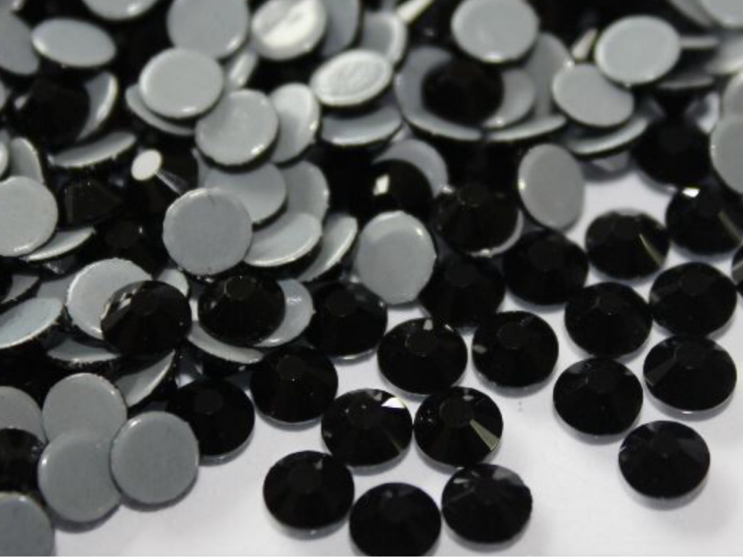 Jet Black - AAA Hotfix Diamante Crystals