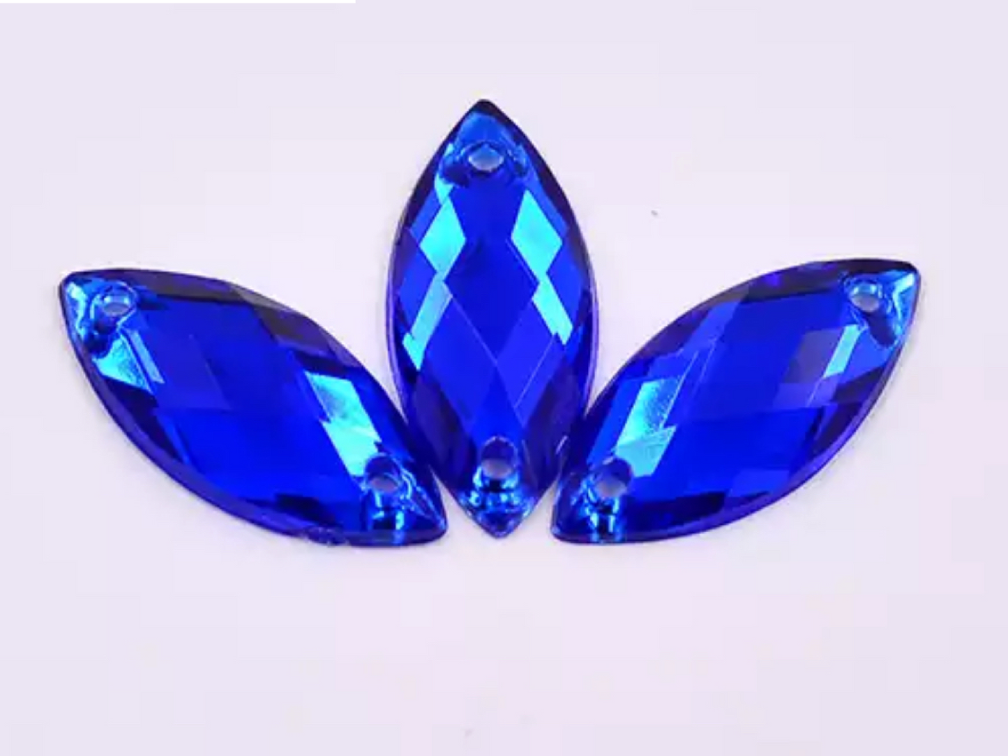 10mm Horse Eye - Sapphire - Sew On