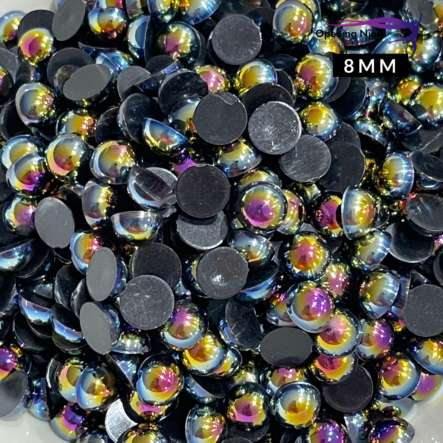 Pearl Flatback - Black AB