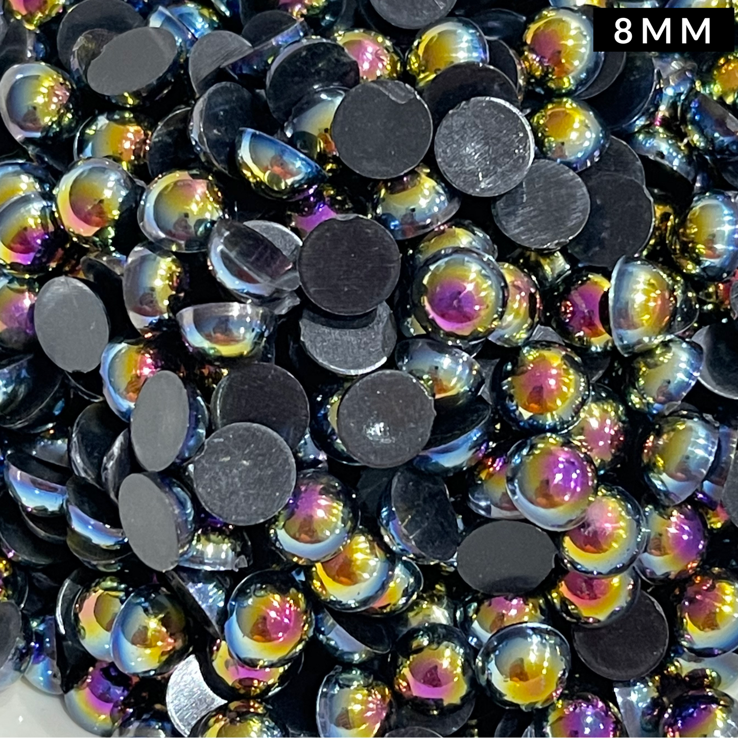 Black AB Pearl Flatback