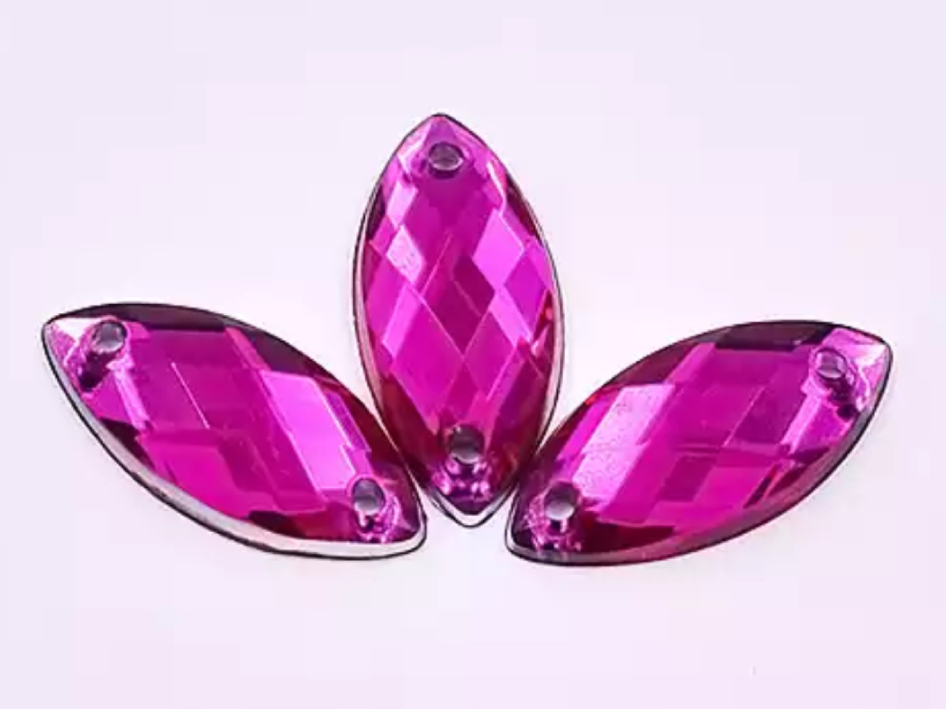 10mm Horse Eye - Fuchsia - Sew On