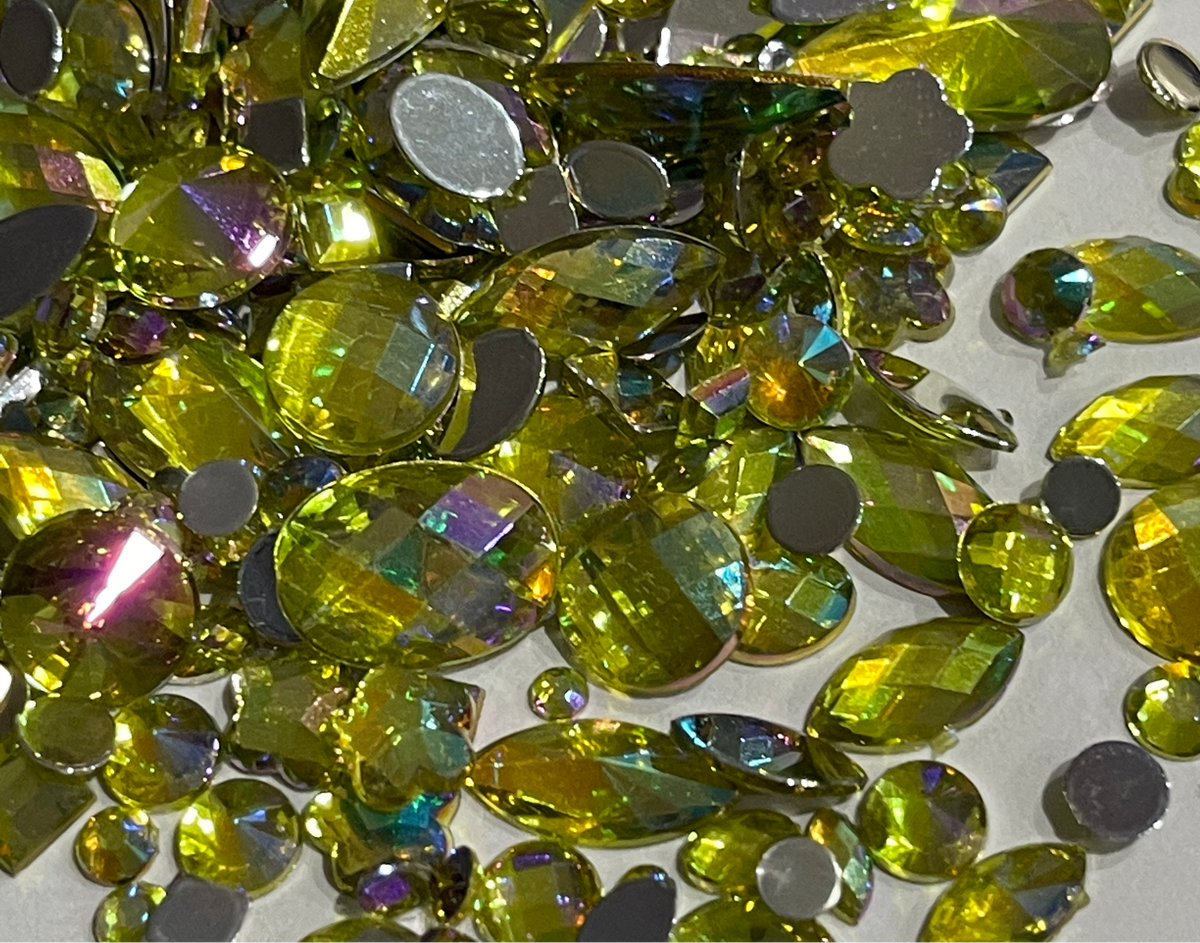Assorted Mix Pack - Citrine AB - Acrylic - Glue On