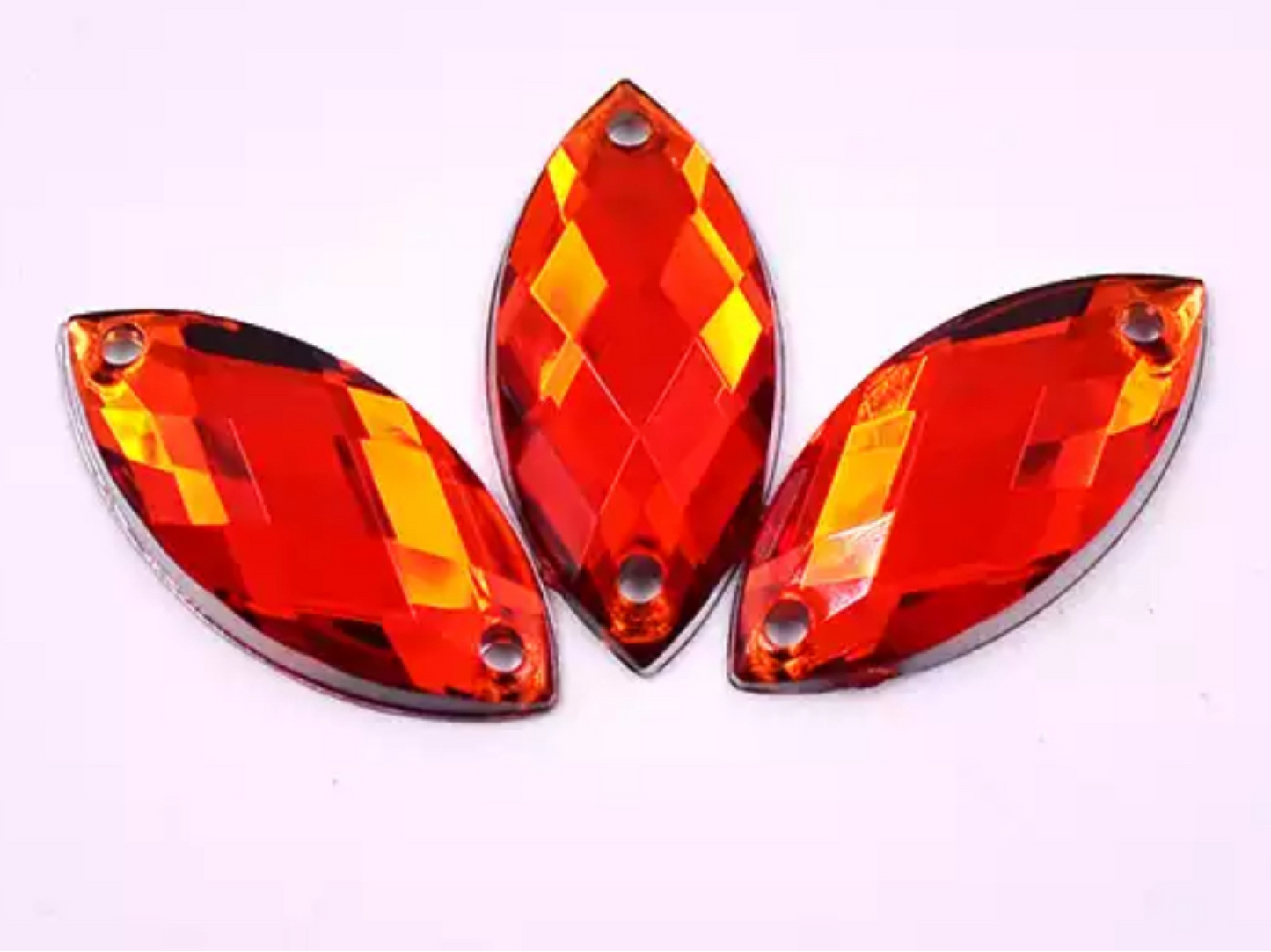 10mm Horse Eye - Light Siam - Sew On