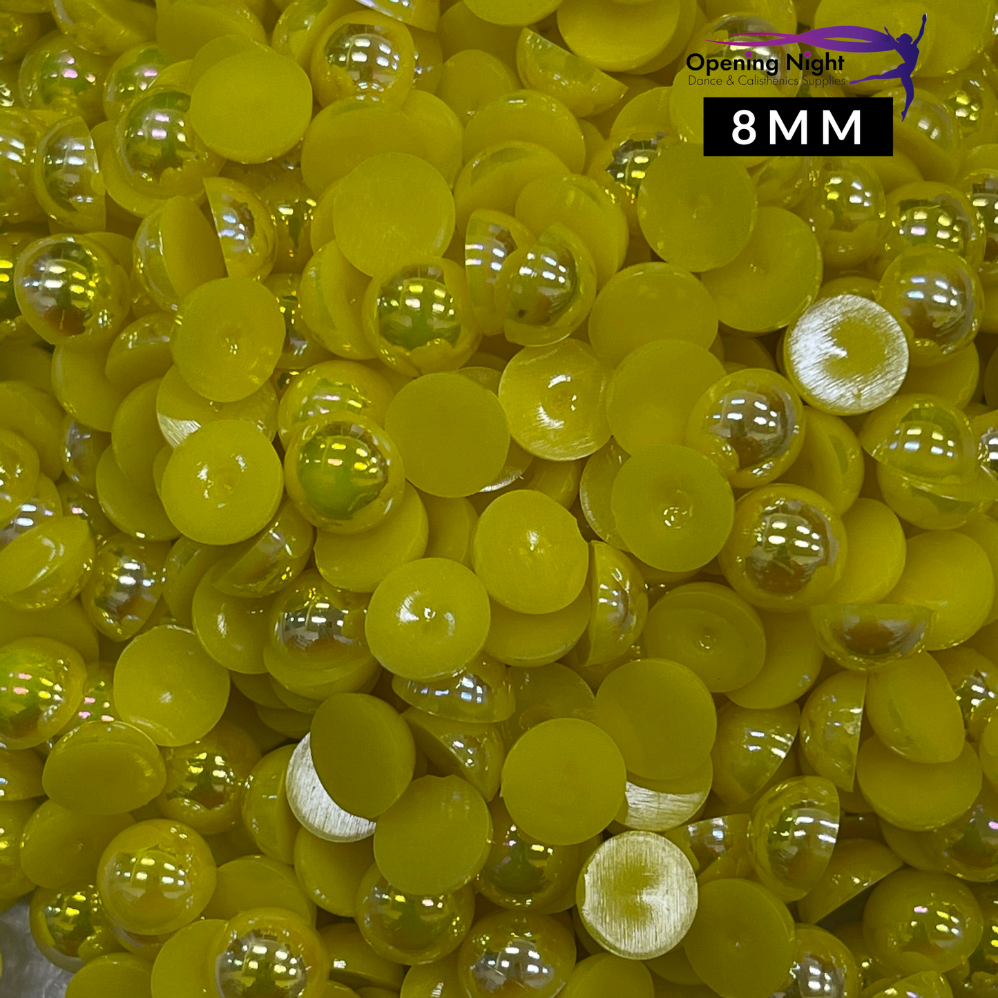 Pearl Flatback - Yellow AB