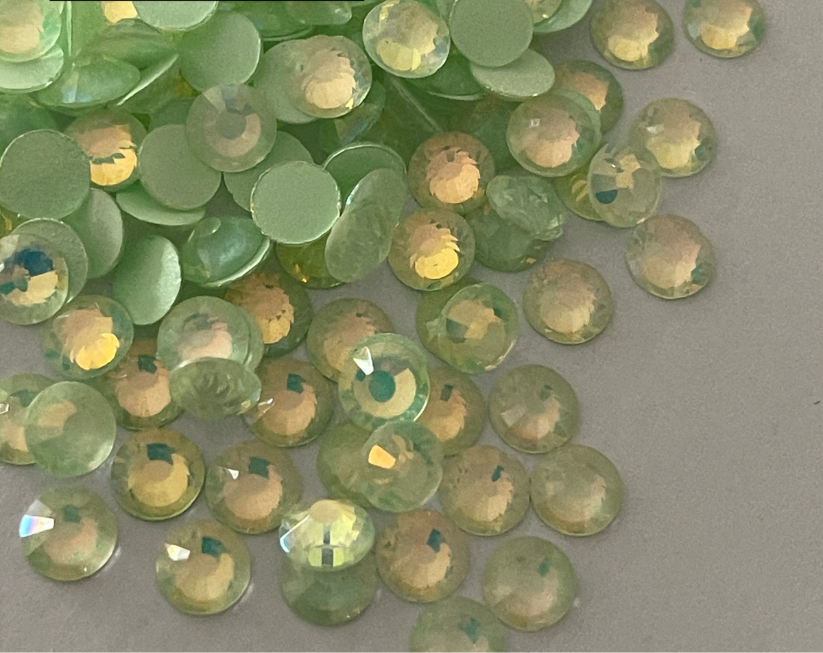 Luminous Light Peridot Opal - AAA Non Hotfix Diamante Crystals