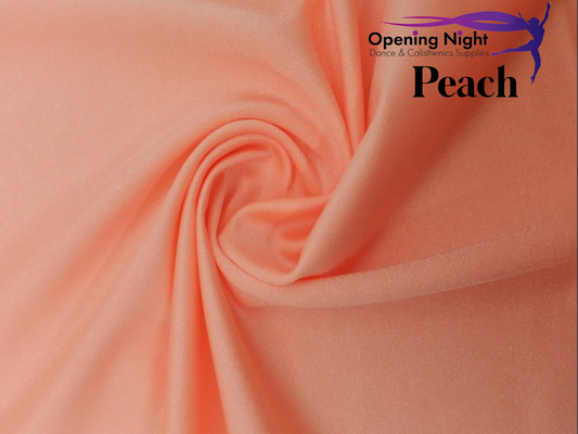 Peach Shiny Nylon Spandex - 1m remnant