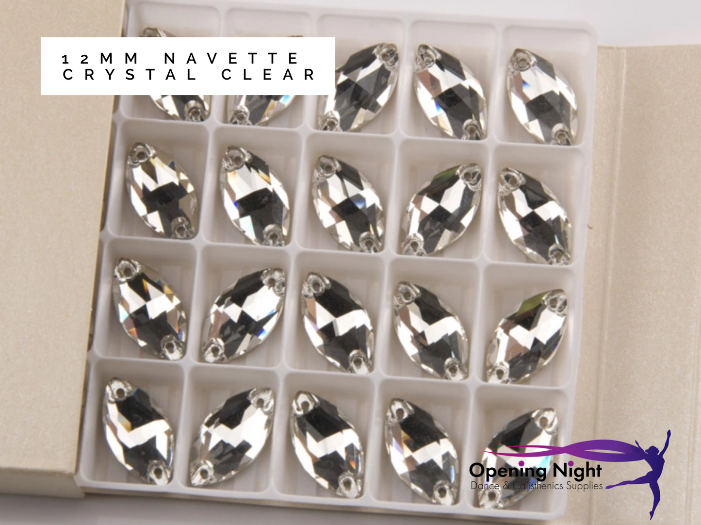 Navette 12mm, Crystal Clear