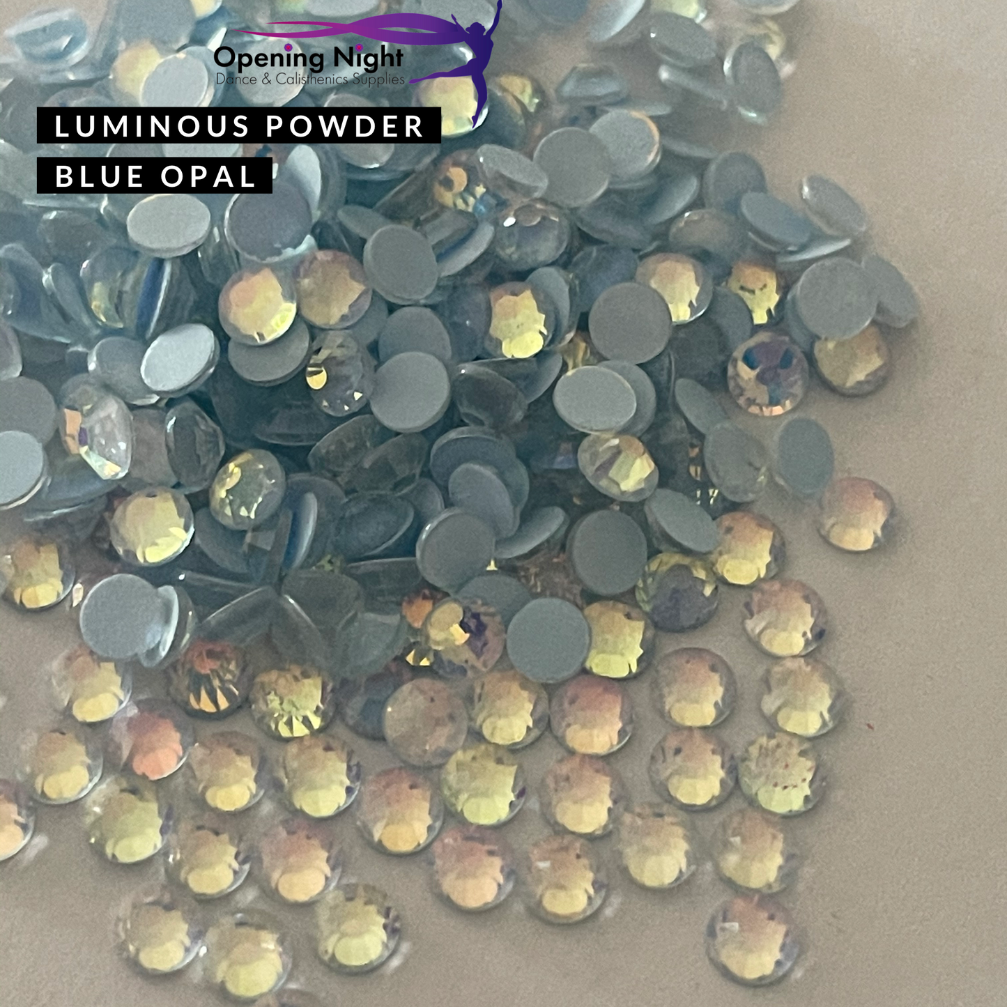 Luminous Powder Blue Opal - AAA Non Hotfix Diamante Crystals
