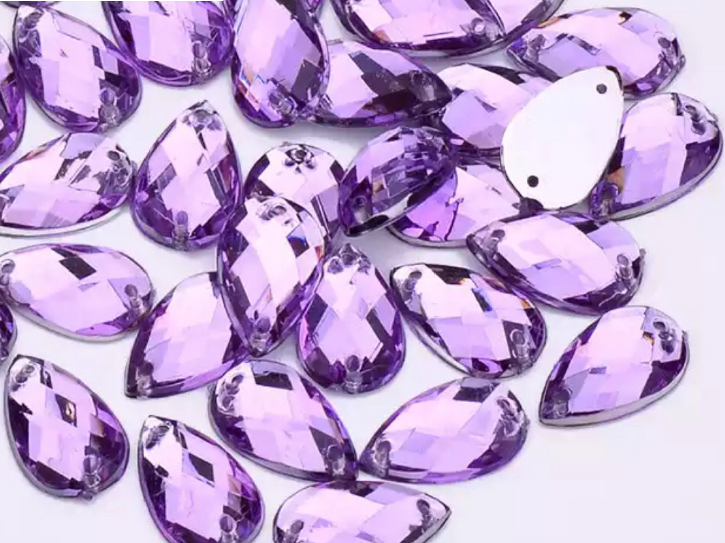 13mm Tear Drop - Light Purple - Sew On