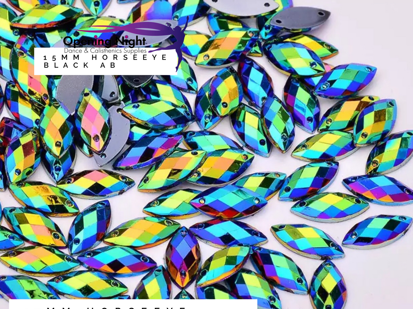 15mm, Horseeye - Black AB