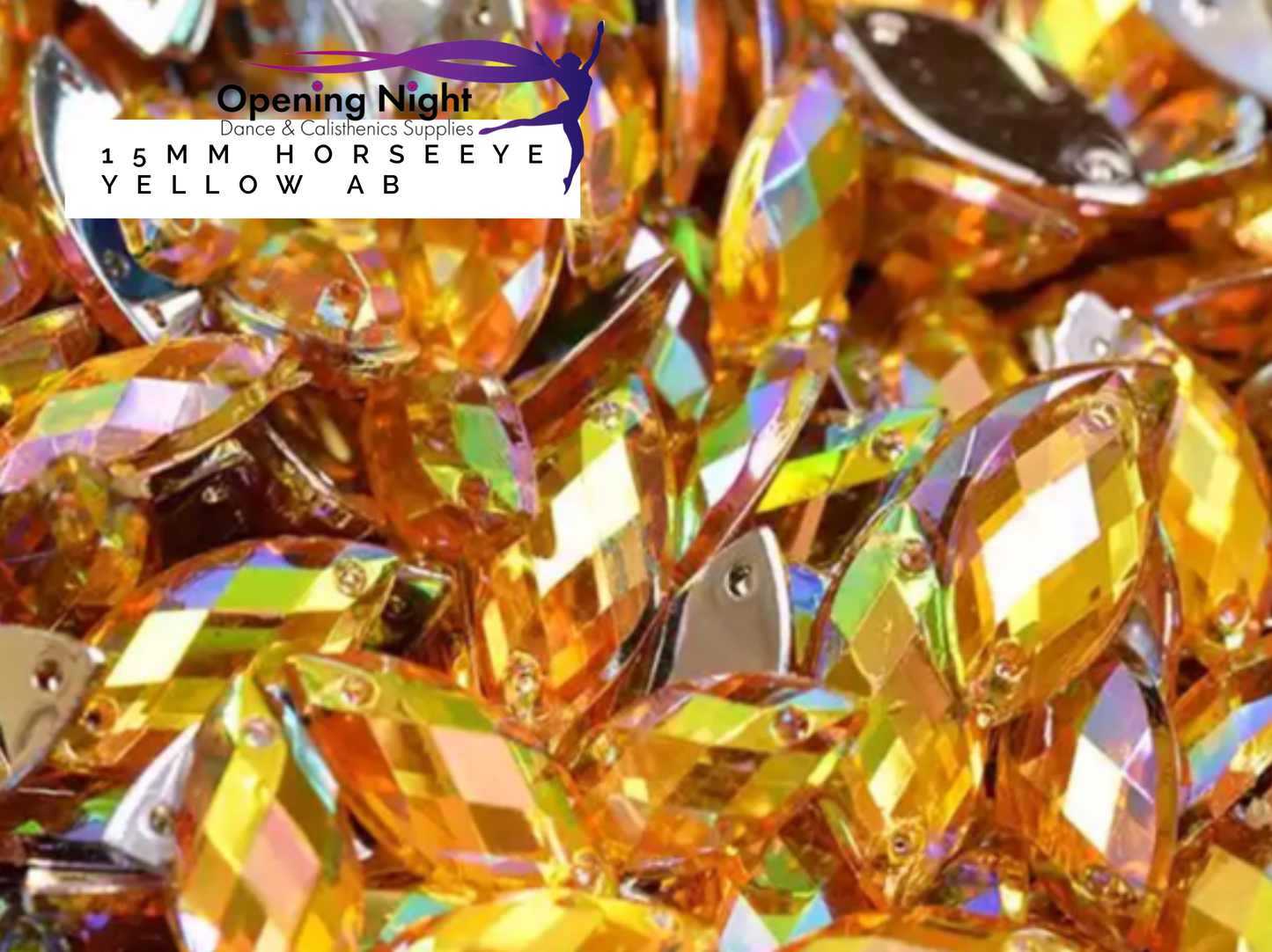 15mm Horseeye - Yellow AB
