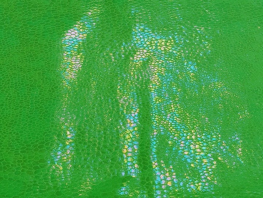 Snakeskin Lime - Pearl Foile Spandex